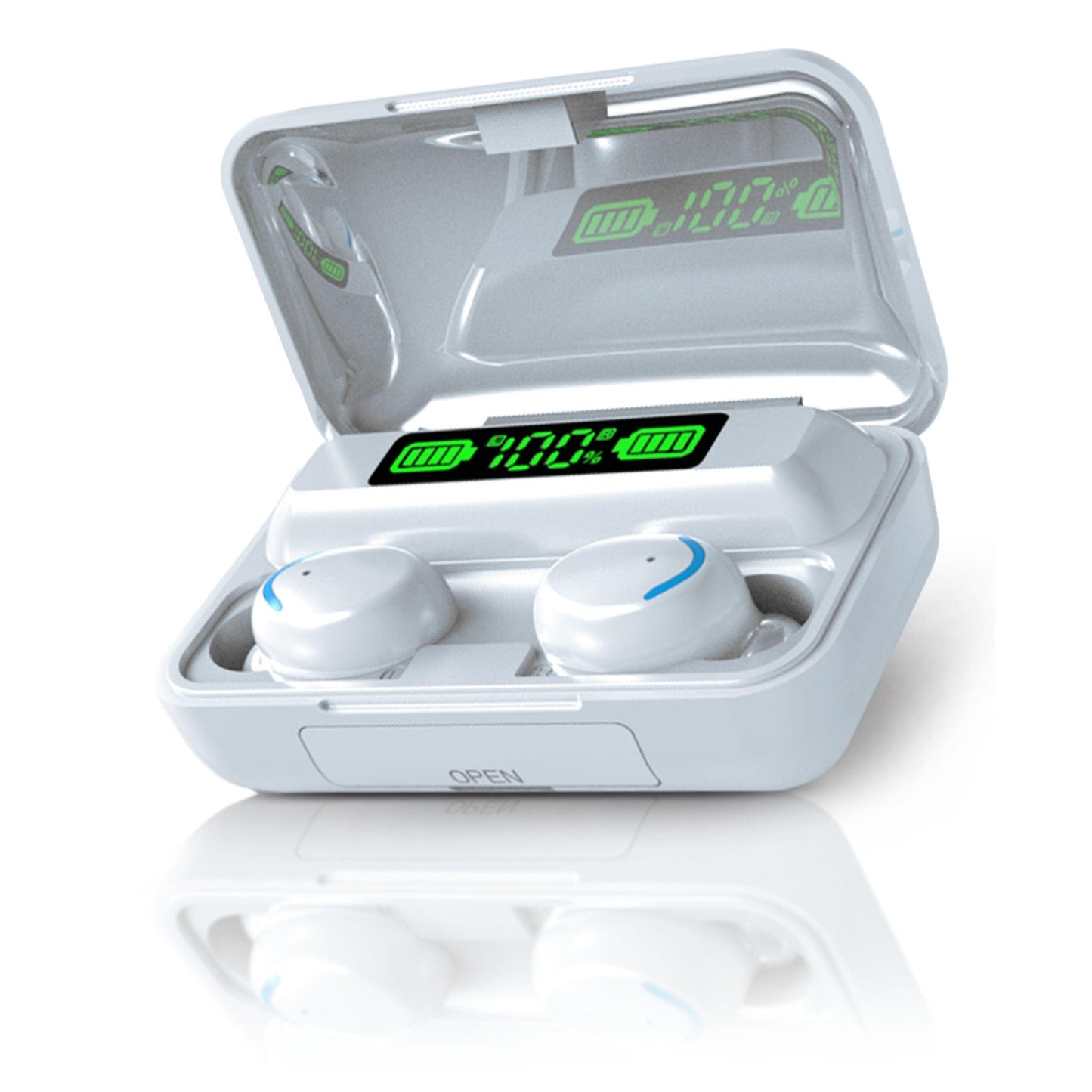 TWS Wireless Earbuds Ð Bluetooth 5.1 HiFi Stereo Noise-Cancelling Earphones with Touch Control, Built-in HD Mic, and Charging Case